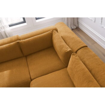 Rohová pohovka (variabilná) v horčicovohnedej farbe Jeanne - Bobochic Paris – Obrázok 7