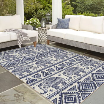 Modrý prateľný koberec 160x230 cm Elephant – Mila Home - Image 7