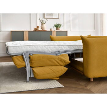 Žltá rozkladacia pohovka 214 cm Ernest – Bobochic Paris – Obrázok 4