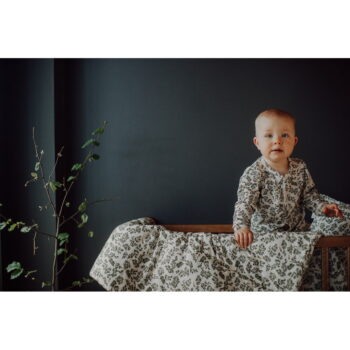 Zelená/krémovobiela súprava do postieľky Green Floral – Malomi Kids – Obrázok 11