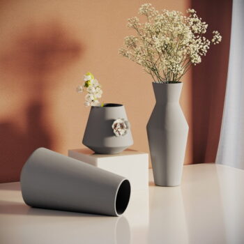 Krémovobiela keramická váza (výška 24 cm) Giara – AmeliaHome - Image 3