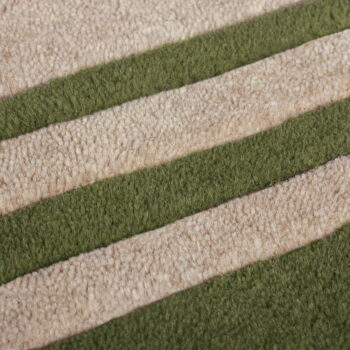 Ručne tkaný vlnený koberec v zeleno-prírodnej farbe 160x230 cm Lois Scallop – Flair Rugs - Image 4