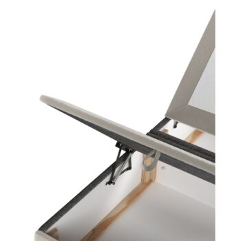 Krémovobiela čalúnená dvojlôžková posteľ s úložným priestorom 160x200 cm Tate – Maison de Rêve – Obrázok 8