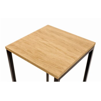 Čierna/v prírodnej farbe stolička v dekore duba Frame – Woodman - Image 6