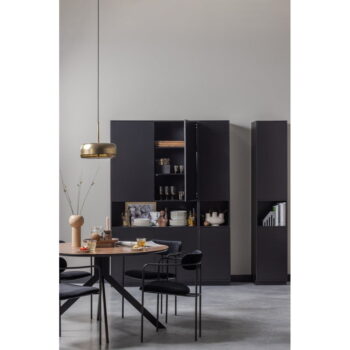 Čierna modulárna knižnica z borovicového dreva 276x210 cm Finca – WOOOD - Image 5