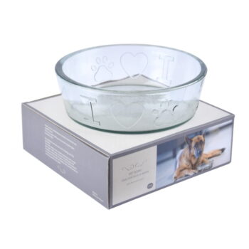 Sklenená miska pre domáceho maznáčika ø 24 cm – Ego Dekor - Image 3