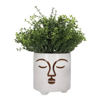Bielo-ružový keramický kvetináč Kitchen Craft Terracotta Face - Image 2