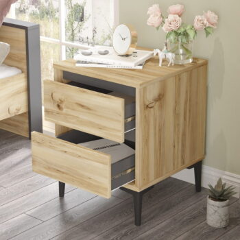 V prírodnej farbe nočný stolík Elegance – Kalune Design – Obrázok 3