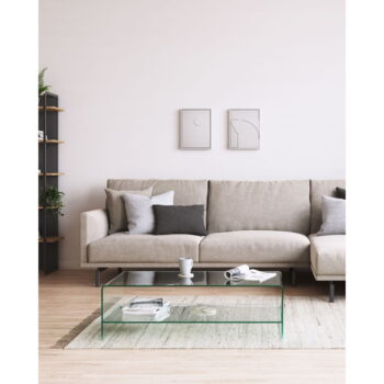 Sklenený konferenčný stolík 55x110 cm Burano – Kave Home - Image 4