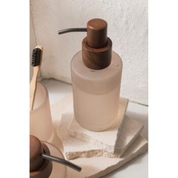 Béžový sklenený dávkovač mydla 280 ml Modest – Mette Ditmer Denmark - Image 2