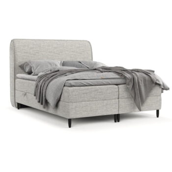 Svetlosivá boxspring posteľ s úložným priestorom 180x200 cm Melba – Maison de Rêve - Image 11