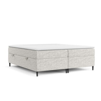 Svetlosivá boxspring posteľ s úložným priestorom 200x200 cm Araya – Maison de Rêve - Image 10