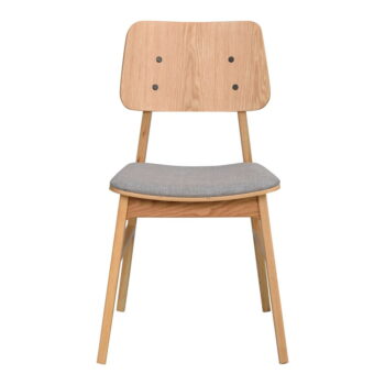 Svetlohnedá jedálenská stolička so svetlosivým sedákom Rowico Nagano – Obrázok 2