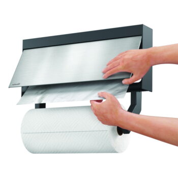 Nástenný držiak na kuchynské utierky a fólie Metaltex Tango Inox – Obrázok 7
