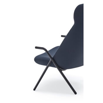 Tmavomodré kreslo Teulat Dins, výška 114 cm – Obrázok 9