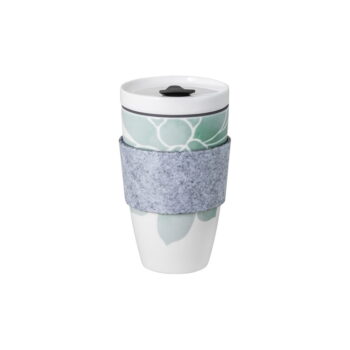 Zeleno-biely porcelánový cestovný hrnček Villeroy & Boch Like To Go, 350 ml – Obrázok 4