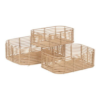 Košíky z prútia v súprave 3 ks 40x30x13 cm – Ixia