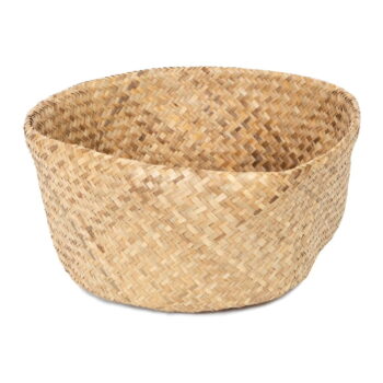 Svetlý úložný košík z morskej trávy Compactor, ⌀ 36 cm - Image 3