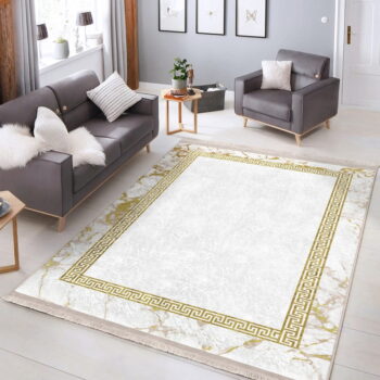 Koberec behúň v bielo-zlatej farbe 80x200 cm - Mila Home - Image 2