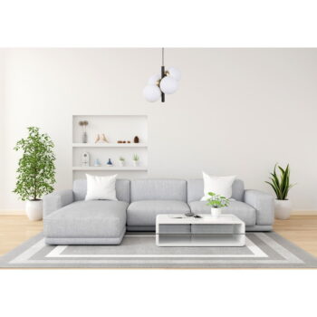 Biele/čierne závesné svietidlo so skleneným tienidlom ø 15 cm Forte – Squid Lighting - Image 2
