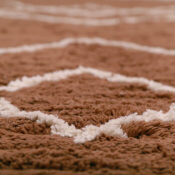 Hnedý ručne vyrobený koberec z bavlny Nattiot Lassa, 100 x 150 cm – Obrázok 7