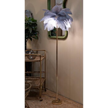Stojacia lampa v sivo-zlatej farbe (výška 160 cm) Palm – Mauro Ferretti - Image 2