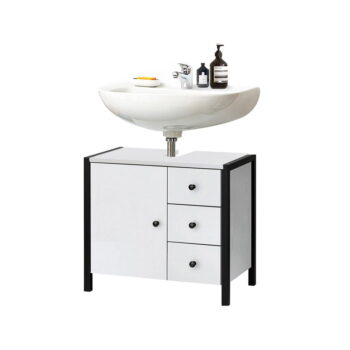 Biela skrinka pod umývadlo 60x55 cm Chris – Støraa – Obrázok 3