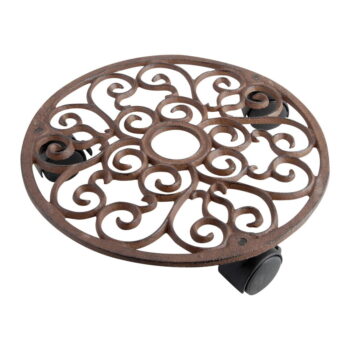 Kovový pojazdný podstavec pod kvetináč ø 29 cm – Esschert Design - Image 4