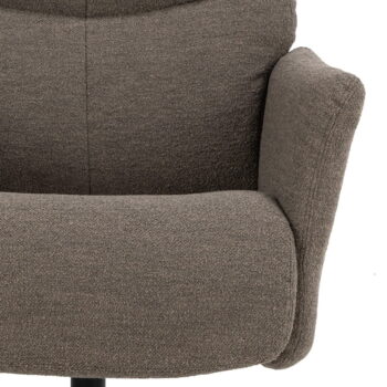 Sivo-hnedé relaxačné kreslo z textílie buklé London – Actona – Obrázok 5