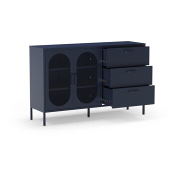 Tmavomodrá komoda 140x90 cm Diora – Marckeric - Image 5