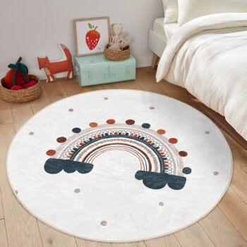 Krémovobiely detský koberec ø 80 cm Comfort – Mila Home - Image 2