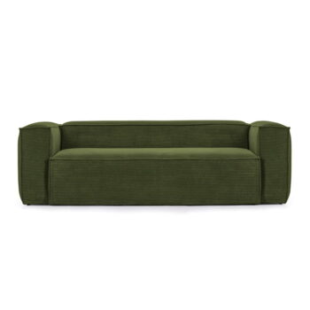 Tmavozelená menčestrová pohovka Kave Home Blok - Image 2