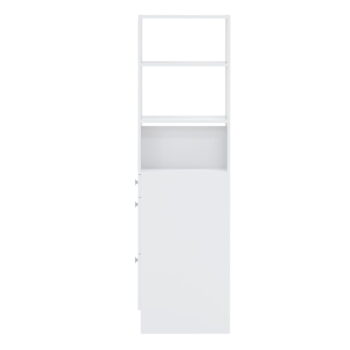 Biela vysoká kúpeľňová skrinka so zrkadlom 24x180 cm Combi - TemaHome - Image 6