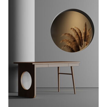 Hnedý písací stôl Woodman Bau - Image 3