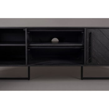 Čierny TV stolík v dekore exotického dreva 180x60 cm Class - Dutchbone - Image 3