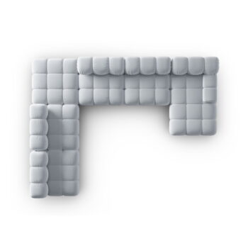 Svetlomodrá zamatová pohovka 379 cm Bellis – Micadoni Home – Obrázok 5