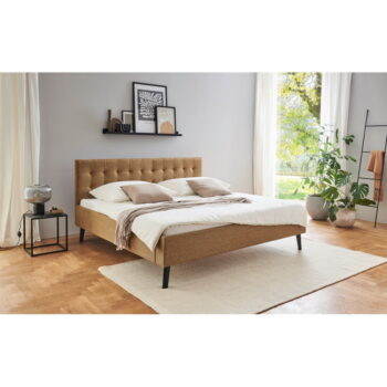 Hnedá čalúnená dvojlôžková posteľ 180x200 cm Empire – Meise Möbel – Obrázok 3