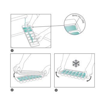 Formy na ľad 2 ks Easy-fill – Joseph Joseph – Obrázok 7