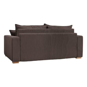 Hnedá menčestrová rozkladacia pohovka 225 cm Augustin – Bobochic Paris - Image 5