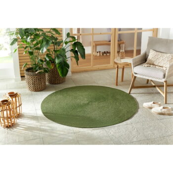 Zelený okrúhly vonkajší koberec ø 150 cm - NORTHRUGS - Image 2