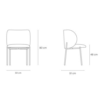 Čierne jedálenské stoličky v súprave 2 ks Mogi - Teulat – Obrázok 7