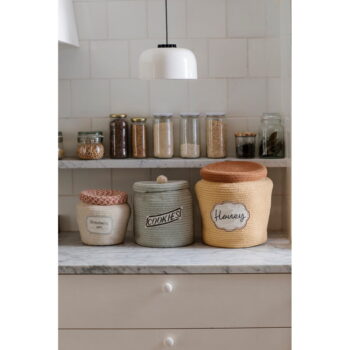Krémový látkový detský kôš na hračky ø 20x23 cm Jam Jar – Lorena Canals - Image 10