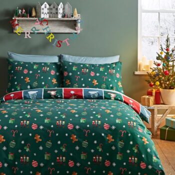 Obliečky na dvojlôžko 200x200 cm Advent Calendar – Catherine Lansfield - Image 2
