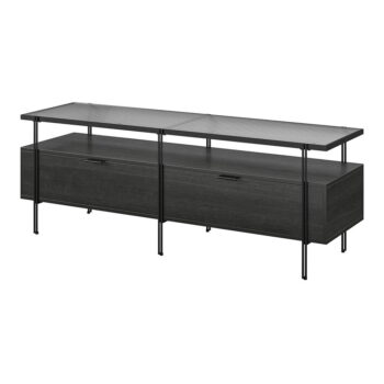 Čierny TV stolík v dekore duba 140x50 cm Wainwright - Queer Eye – Obrázok 4