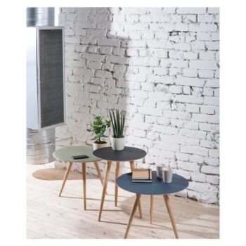 Odkladací stolík z dubového dreva s čiernou doskou Gazzda Arp, ⌀ 55 cm - Image 11