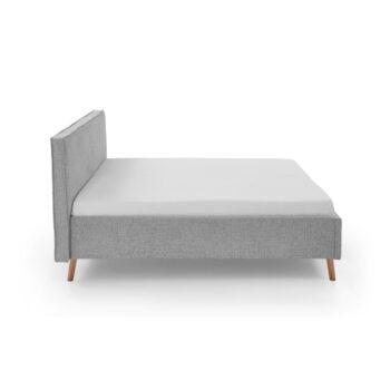 Svetlosivá čalúnená dvojlôžková posteľ s úložným priestorom s roštom 180x200 cm Riva – Meise Möbel – Obrázok 5