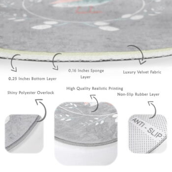 Sivý detský koberec ø 120 cm Comfort – Mila Home – Obrázok 8