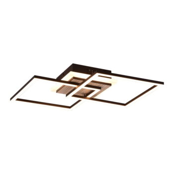Čierno-hnedé LED stmievateľné stropné svietidlo 28x57 cm Giro – Trio - Image 2