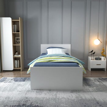 Biela detská posteľ s výsuvným lôžkom 90x190 cm Sofia – Kalune Design - Image 5