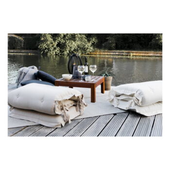 Biely variabilný futón vhodný do exteriéru Karup Design OUT™ Sit&Sleep White - Image 6